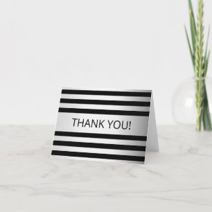 Carte De Remerciements Faux Contemporain Silver Ombre Grandes Tailles & N