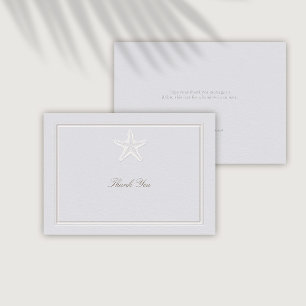Carte De Remerciements Faux Embossés Mariage officiel de l'étoile de mer