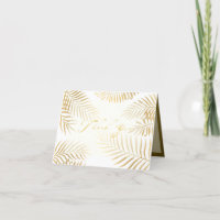 Faux Gold Foil Palm Feuille Mariage tropical