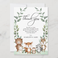 Faveur de Baby Shower Animaux de la Forêt de Verdu