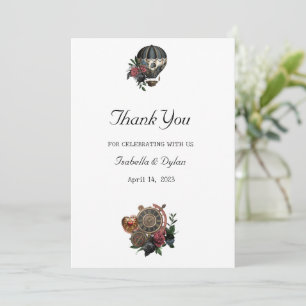 Carte De Remerciements Faveur de mariage Steampunk