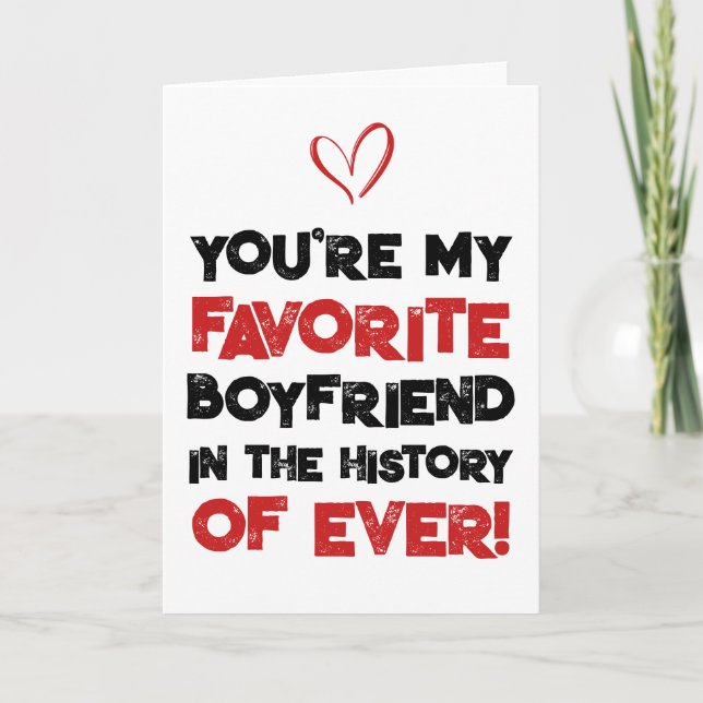 Carte De Remerciements Favori Boyfriend Sarcastic Funny Love Card (Devant)