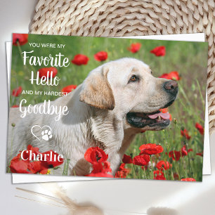 Carte De Remerciements Favori Hello Hardest Adieu animal de compagnie Sym