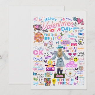 CARTE DE REMERCIEMENTS FEARLESS GIRL VALENTINE'S CARDS 