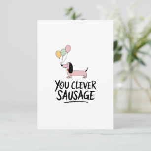 Carte De Remerciements Félicitations à la saucisse intelligente