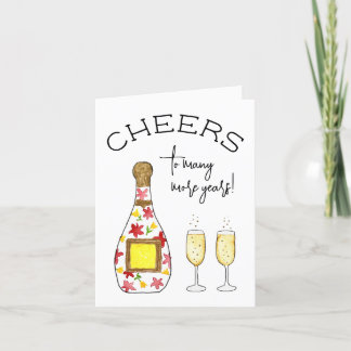 Carte De Remerciements Félicitations Champagne anniversaire fête toast