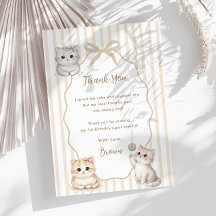 Félicitations de naissance de chat Kitty aquarelle