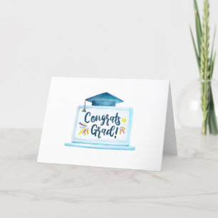 Carte De Remerciements Félicitations Grad Virtual School Graduation Card