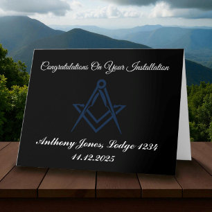 Carte De Remerciements Félicitations Installation Master Mason