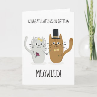 Carte De Remerciements Félicitations pour avoir été Meowied Drôle de mess