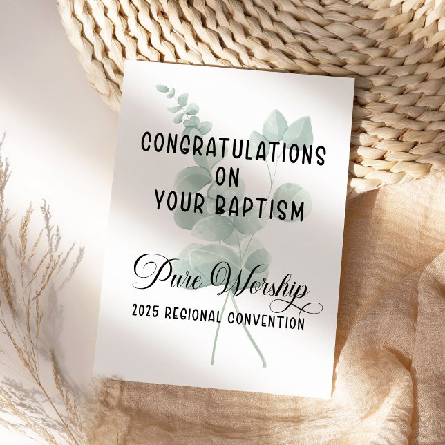 Carte De Remerciements Félicitations pour votre baptême - Pure Adoration  (Créateur téléchargé)