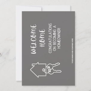 Carte De Remerciements Félicitations Pour Votre Nouvelle Maison : REALTOR