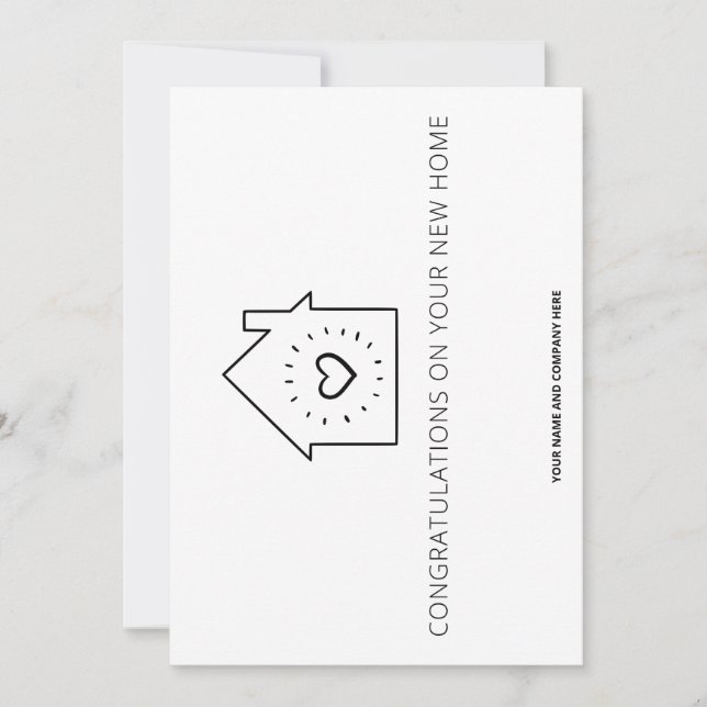 Carte De Remerciements Félicitations Pour Votre Nouvelle Maison : REALTOR (Devant)