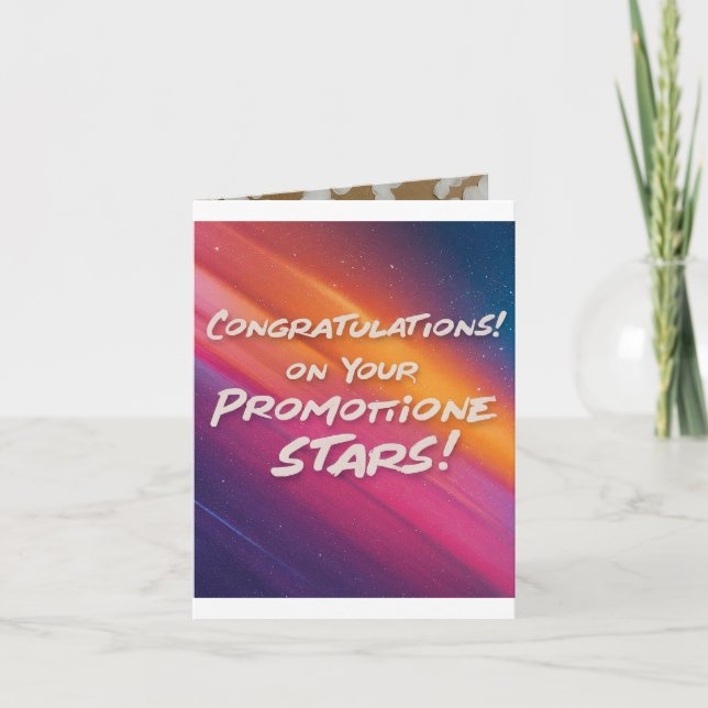Carte De Remerciements Félicitations pour votre promotion bien méritée ! (Devant)