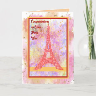 Carte De Remerciements Félicitations pour votre victoire à Paris Card