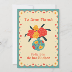 Carte De Remerciements Feliz Día de las Madres   Te Amo Mamá