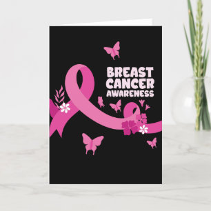 Carte De Remerciements Femmes Ruban Rose Cancer Sensibilisation au Cancer