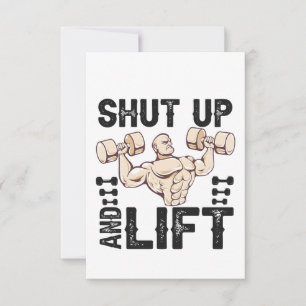 Carte De Remerciements Fermer et Ascenseur Funny Fitness Bodybuilding Cad