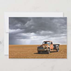 Carte De Remerciements Fermes   Vieux camion en campagne