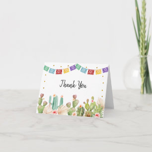 Carte De Remerciements Fête Cactus Bohème Enterrement de Vie de Jeune Fil