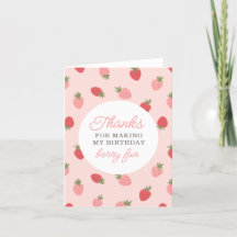 Fête d'anniversaire à la fraise rose