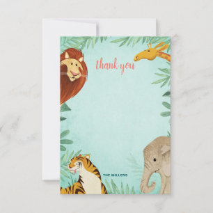 Carte De Remerciements Fête d'anniversaire africaine de garçon d'enfant