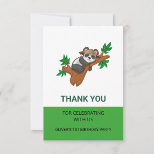 Carte De Remerciements Fête d'anniversaire de enfants thème koala mignon