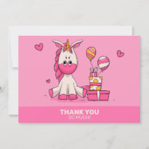Fête d'anniversaire de fille licorne rose mignonne