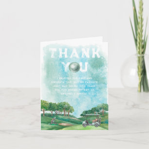Carte De Remerciements Fête d'anniversaire de golf Photo de remerciemen