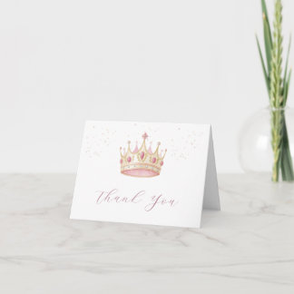 Carte De Remerciements Fête d'anniversaire de la Couronne de Princesse