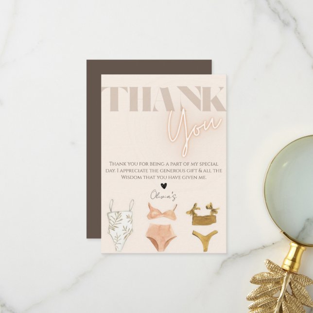 Carte De Remerciements Fête d'anniversaire de mariage dans une piscine  (Devant/Arrière en situation)