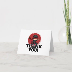 Carte De Remerciements Fête d'anniversaire de ninja