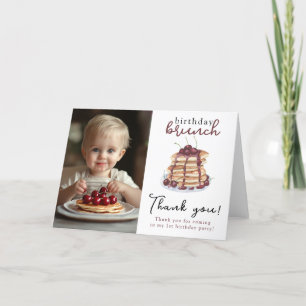 Carte De Remerciements Fête d'anniversaire de premier anniversaire aux cr