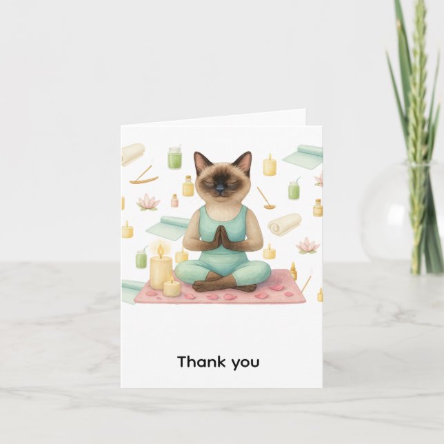 Carte De Remerciements Fête d'anniversaire de yoga pour Amoureux de les c (Devant)