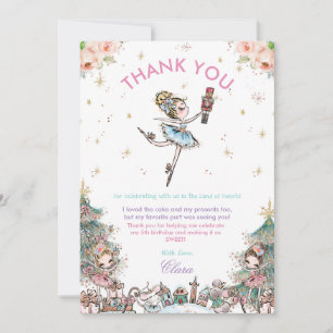 Carte De Remerciements Fête d'anniversaire du Ballet de Noël des Nutcrack