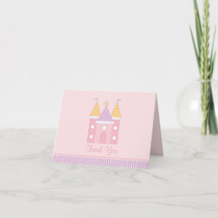 Carte De Remerciements Fête d'anniversaire rose de filles de princesse