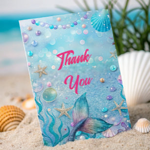 Carte De Remerciements Fête d'anniversaire sous la mer