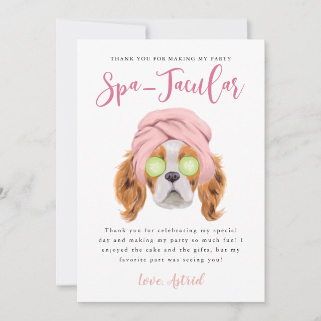Carte De Remerciements Fête d'anniversaire Spa Kids Spataculaire (Devant)