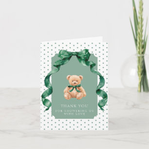 Carte De Remerciements Fête de bébé garçon Teddy Bear Classique