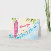 Fête de bébé Thème Palmier Surf Rose