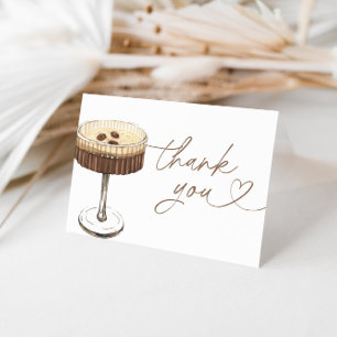 Carte De Remerciements Fête de Fiançailles Espresso Martini L'Amour se Pr