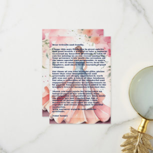 Carte De Remerciements Fête de la Quinceanera aquarelle