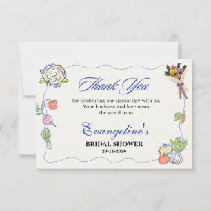 Carte De Remerciements Fête de mariage fantaisiste et fraîchement arrivée