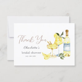 Carte De Remerciements Fête de mariage Love Limoncello Cocktail 