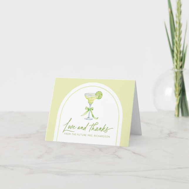 Carte De Remerciements Fête de mariage pour Margs et Matrimony (Devant)