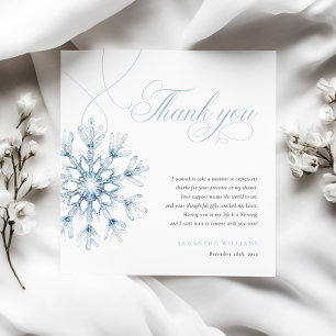 Carte De Remerciements Fête de mariage Snow in Love