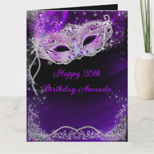 Carte De Remerciements Fête de Masque d'Anniversaire Personnalisée