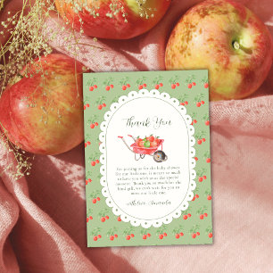Carte De Remerciements Fête de naissance Cottage Harvest Apple Of Our Eye