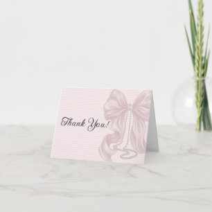 Carte De Remerciements Fête de naissance fille arc-en-ciel élégant rose