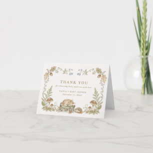 Carte De Remerciements Fête de naissance Woodland Storybook